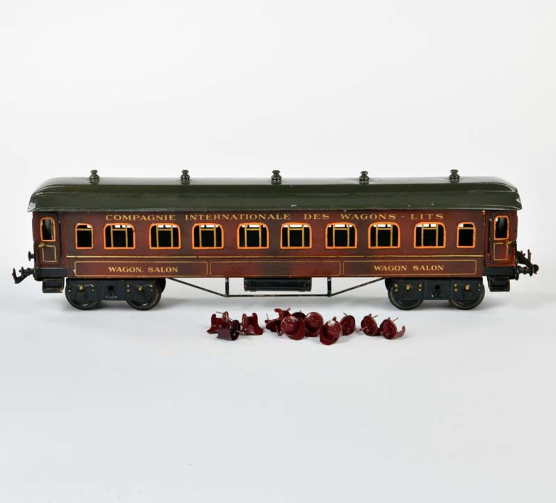 Bing, salon wagon, Germany pw, gauge 1, 48 cm, min. paint d., otherwise good condition