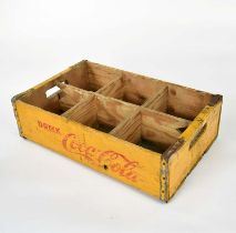 Coca Cola Box, 46x13x30 cm, wood, from the 50s, traces of age