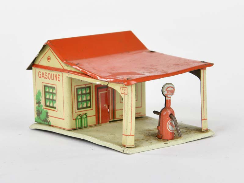 Penny Toy Benzol petrol station, Germany pw, 7 cm, tin, paint d., C 2