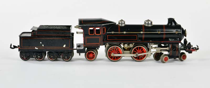 Bing. loco with tender (heavy current), Germany pw, gauge 0, paint d., paint part. refinished, - Image 3 of 3