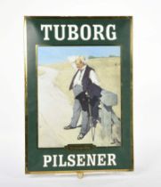 Enamel sign "Tuborg Pilsener", 35x50 cm, min. paint d., from the 80s, C 1-