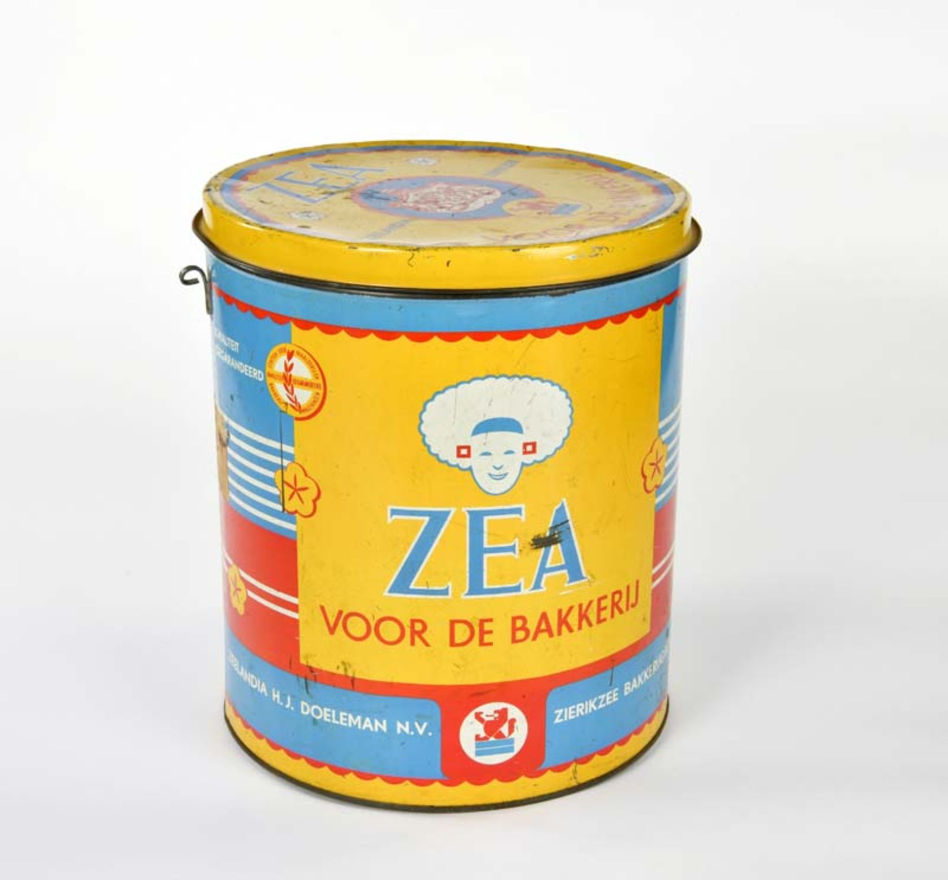 Tin can "Zwieback", Netherlands, 34 cm, paint d.