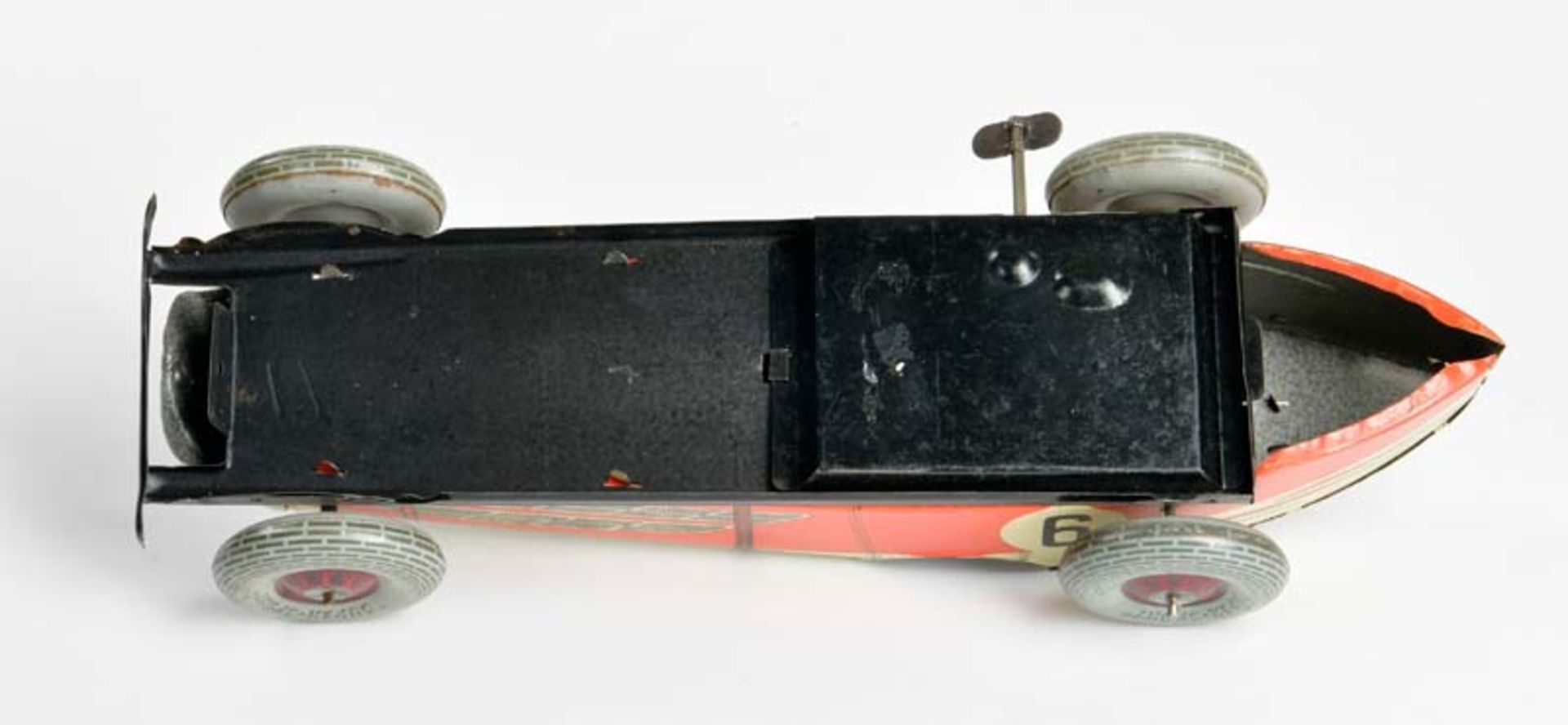 Rossignol, racing car, France, 30 cm, tin, cw ok, min. paint d., C 2+ - Image 2 of 3