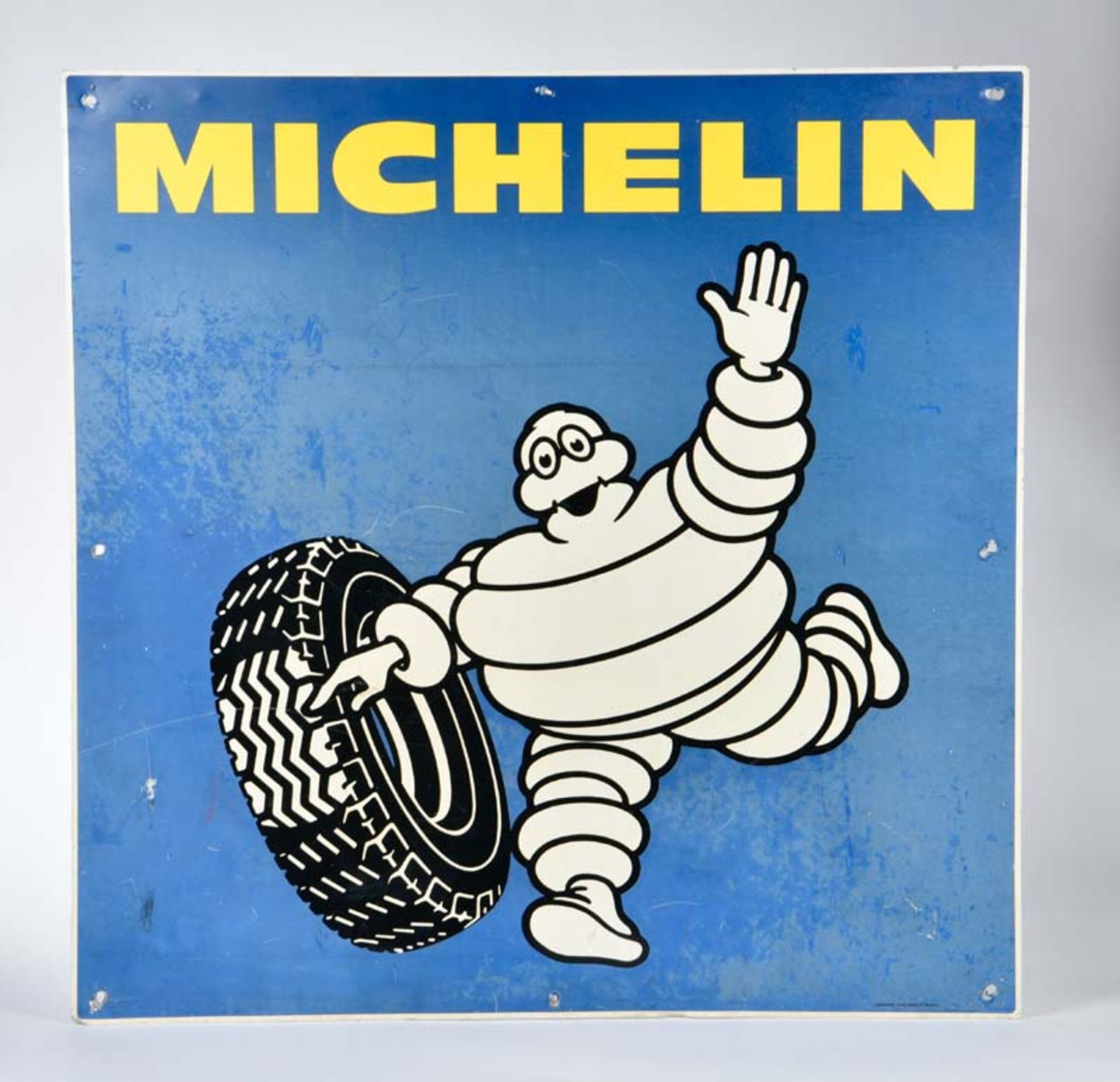 Tin plate sign "Michelin", 80x80 cm, paint d.