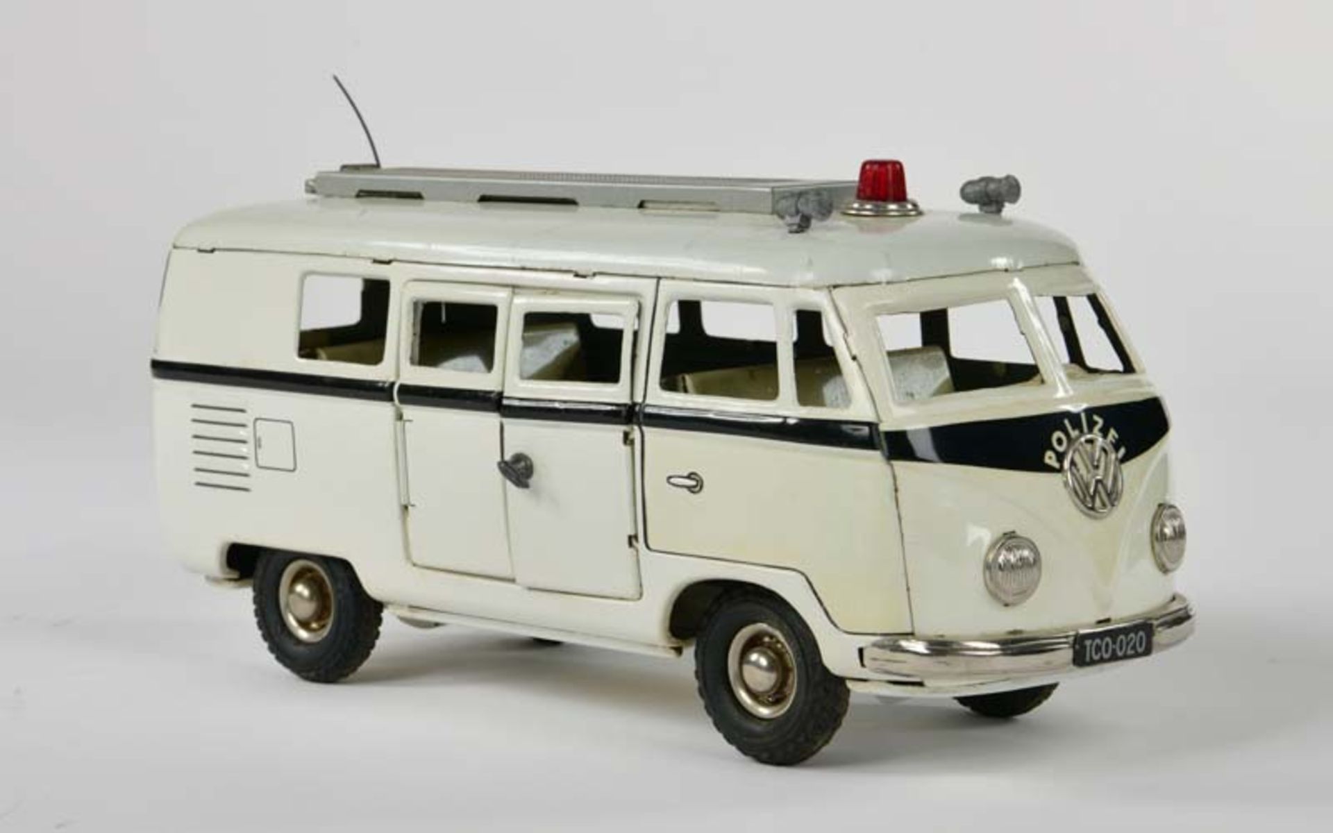 Tippco, VW Bus "Polizei", W.-Germany, 23 cm, friction ok, handpainted, C 1