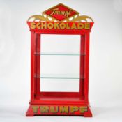 Cabinet "Trumpf Schokolade", 87x32x50 cm, wood, min. paint d., glazed from all sides, no shipping