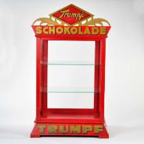 Cabinet "Trumpf Schokolade", 87x32x50 cm, wood, min. paint d., glazed from all sides, no shipping