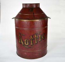 Big coffee tin can "Koffie", Netherlands, 65 cm, paint d., C 3