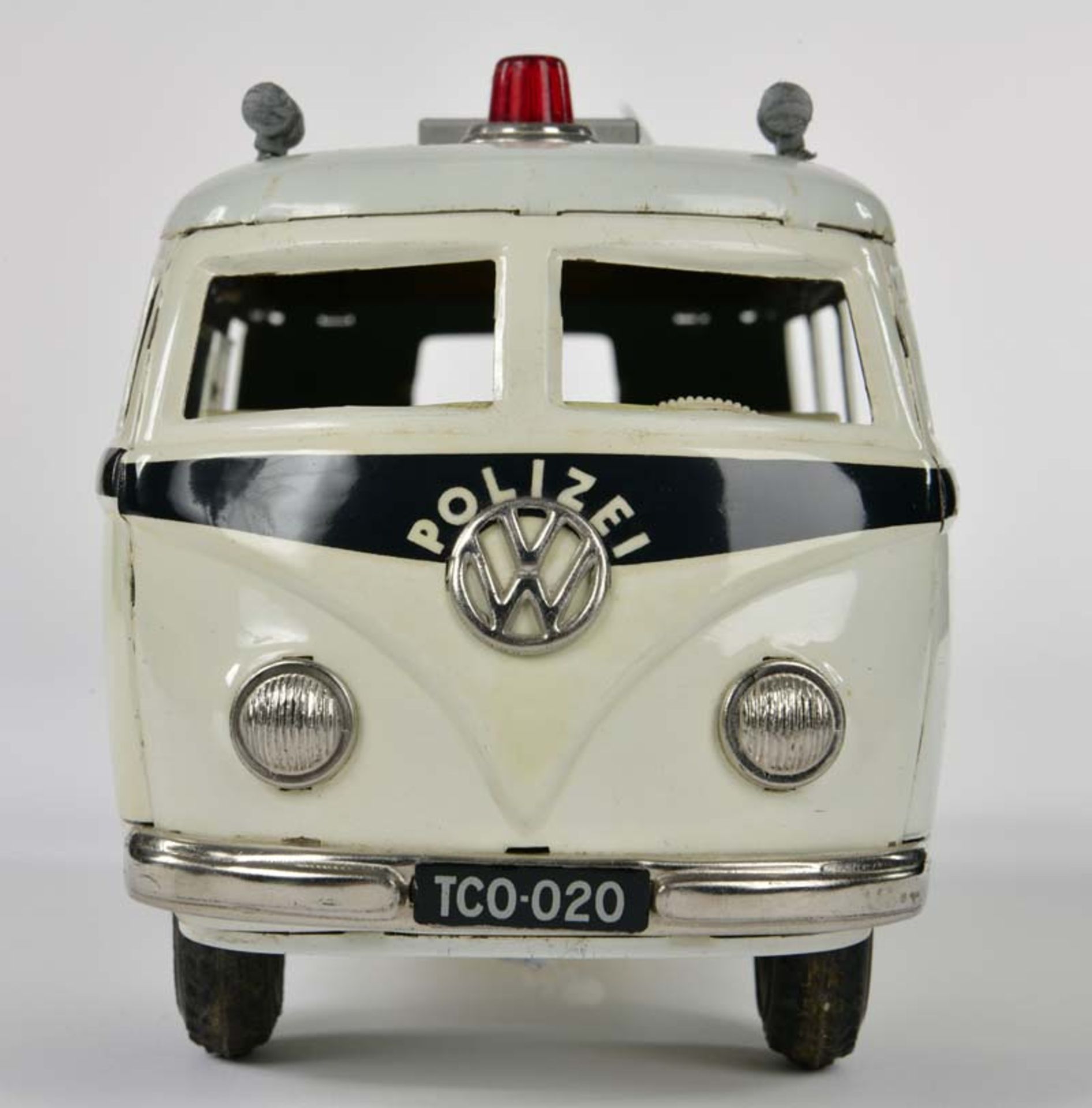 Tippco, VW Bus "Polizei", W.-Germany, 23 cm, friction ok, handpainted, C 1 - Image 4 of 4