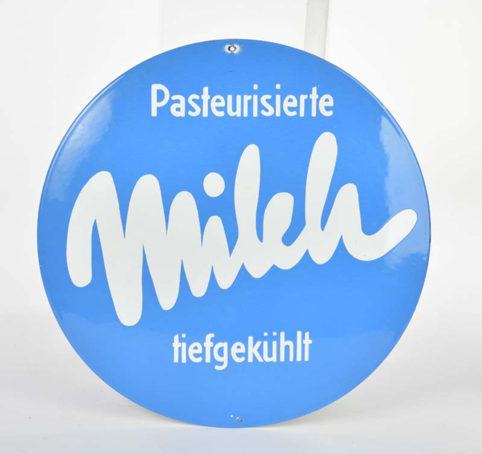 Enamel sign "Pasteurisierte Milch", 43 cm, C 1