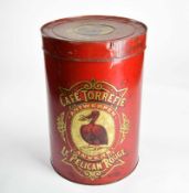 Coffee tin can "Le Pelican Rouge" Antwerpen, 47 cm, paint d., C 2-