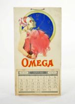 Calendar "Omega" 1930, 28x53 cm, traces of age, C 2