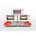 Konvolut Märklin, 3 Wagen + Distler Santa Fee Express (LM)