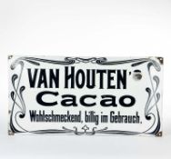 Enamel sign "Van Houten Cacao", 42x80 cm, min. paint d.