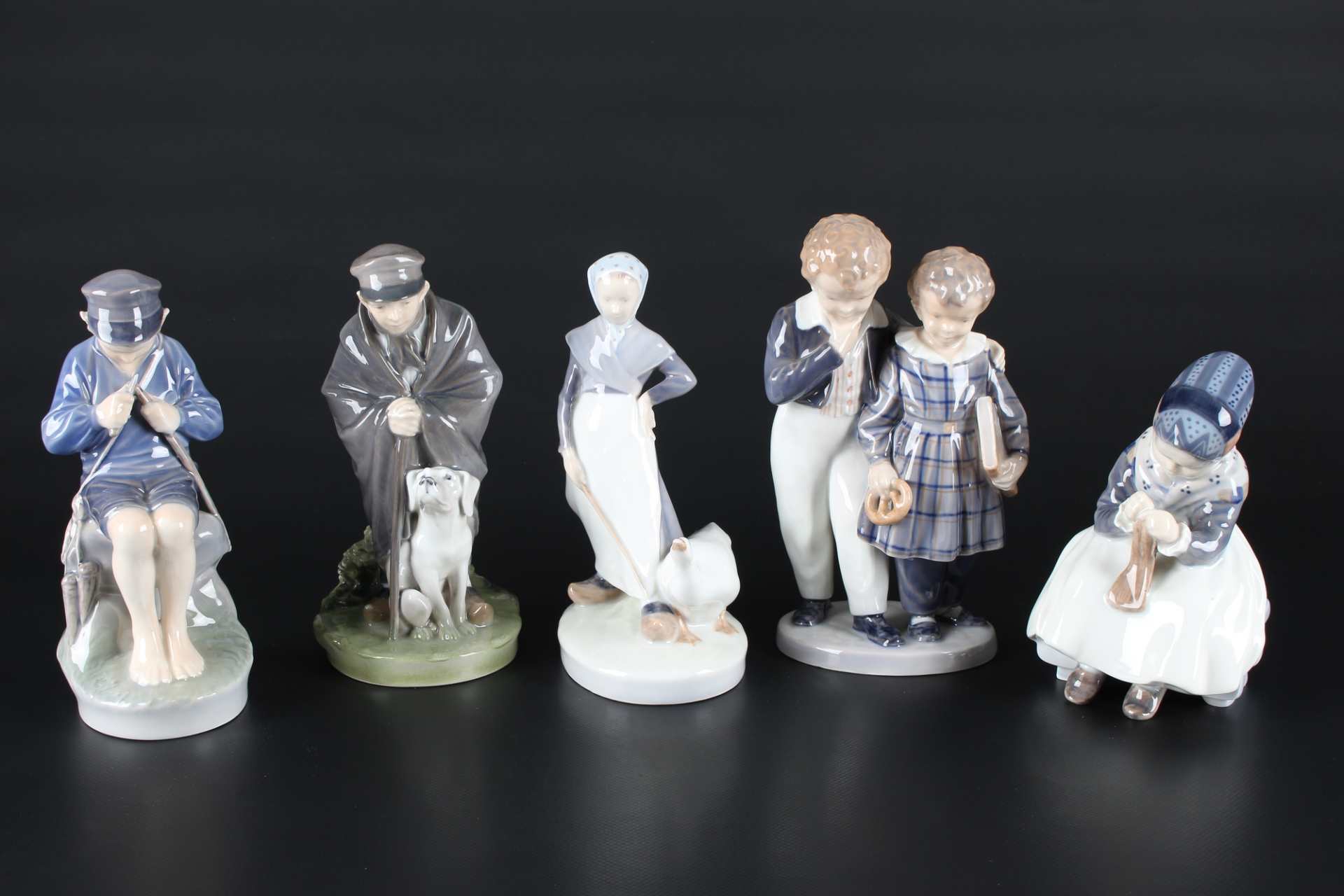 Royal Copenhagen 5 Porzellanfiguren, porcelain figures,