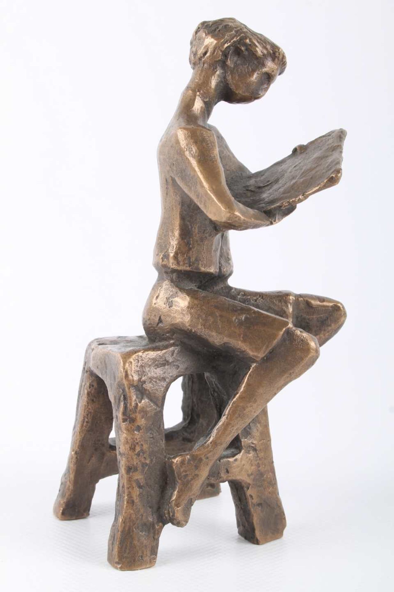 Eva de Maiziere (1915-2003) - 2 Bronzefiguren, Der Leser und Liebespaar, 2 bronze sculptures, - Image 8 of 9