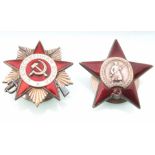 2 russische Orden Sowjetunion, 2 soviet medals,