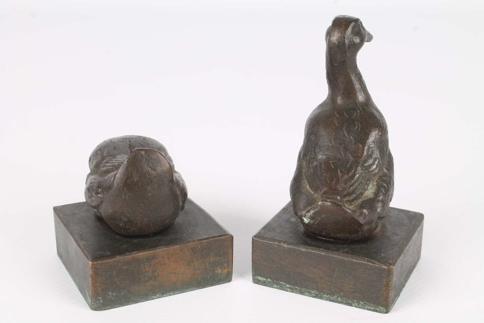 Bronzen - Entenpaar, pair of ducks, - Image 4 of 4
