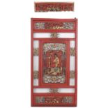 Großes Holzrelief / Türverzierung, China 1. Hälfte 20. Jahrhundert, chinese wood carvings,
