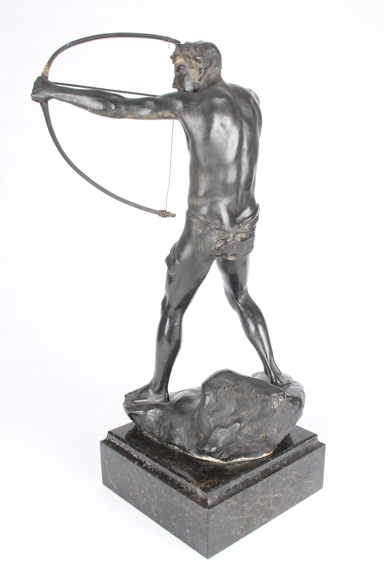 Pawel / Paul Kowalczewski (1865-1910) Bronze großer Bogenschütze, bronze archer, - Image 5 of 10