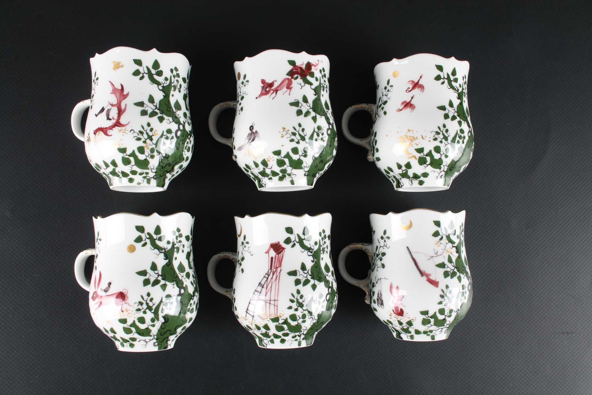 Meissen Kaffeeservice Jägerlatein, coffee set, - Image 10 of 11