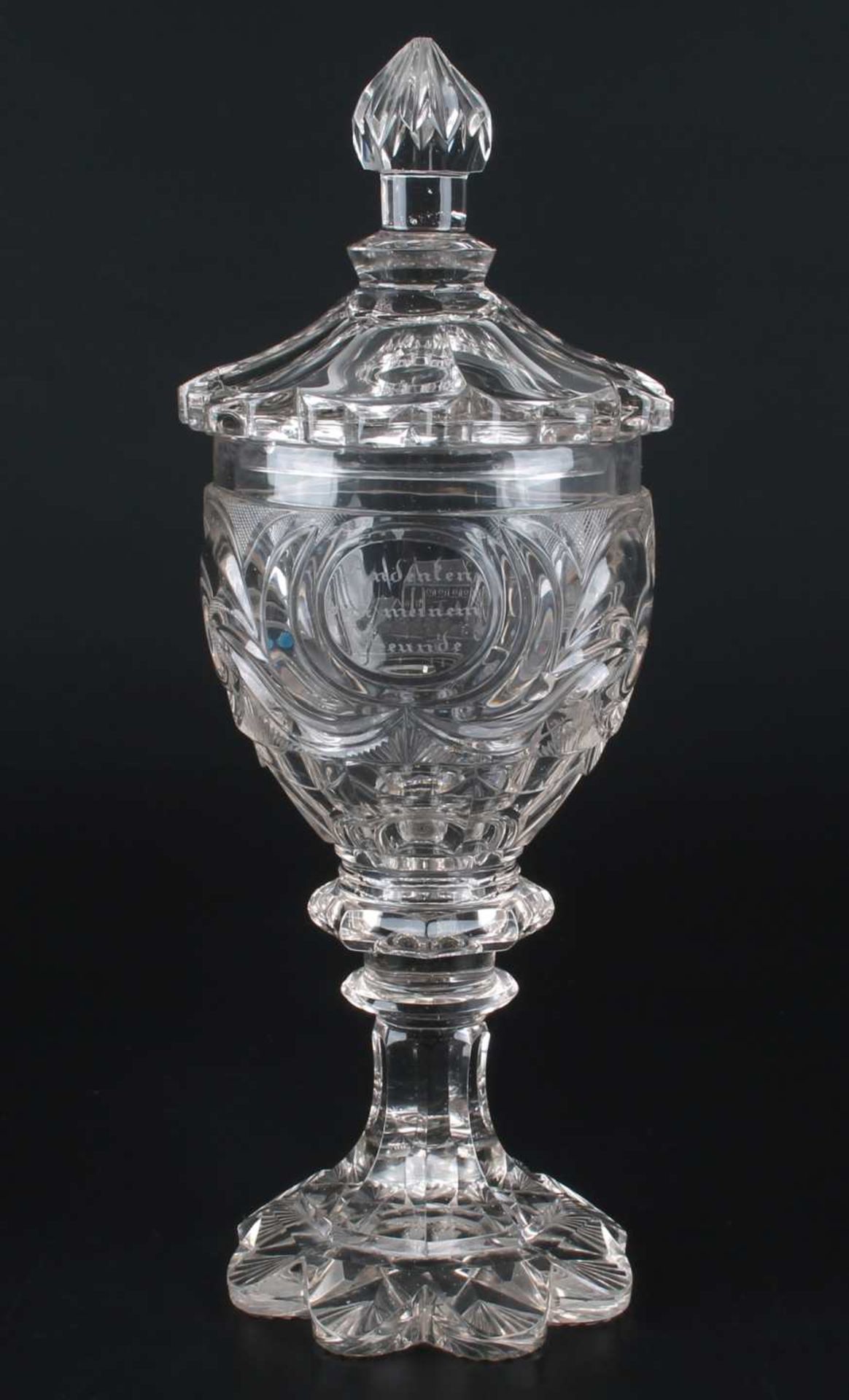 Biedermeier Pokal, gobelt,Biedermeier Pokal, gobelt,