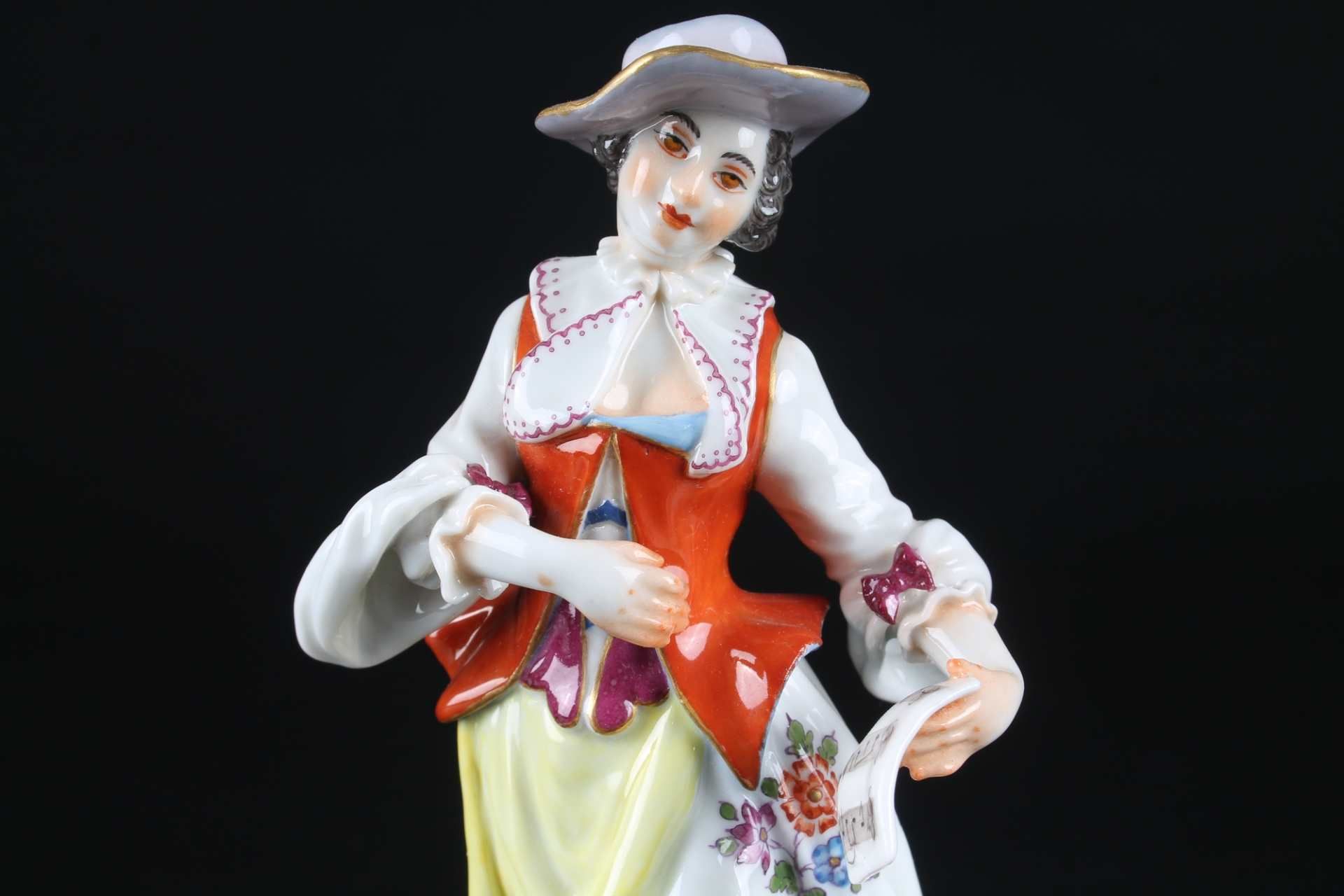 Meissen Sängerin aus der Galanten Kapelle, singer galant chapel, - Bild 5 aus 6