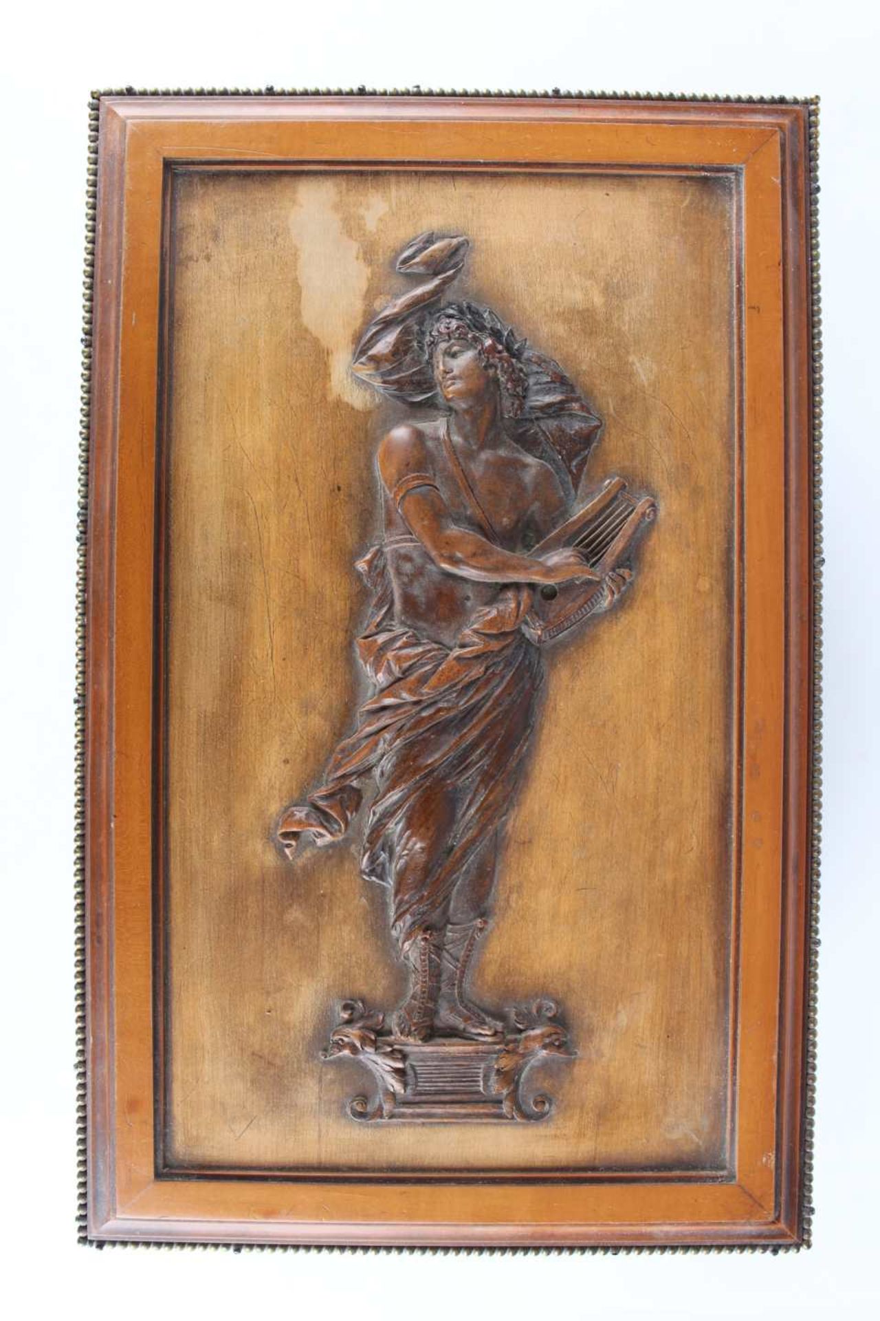 Russische Holztruhe mit Muse Erato, Moskau, russian wooden box with greek muse Erato, - Image 2 of 8