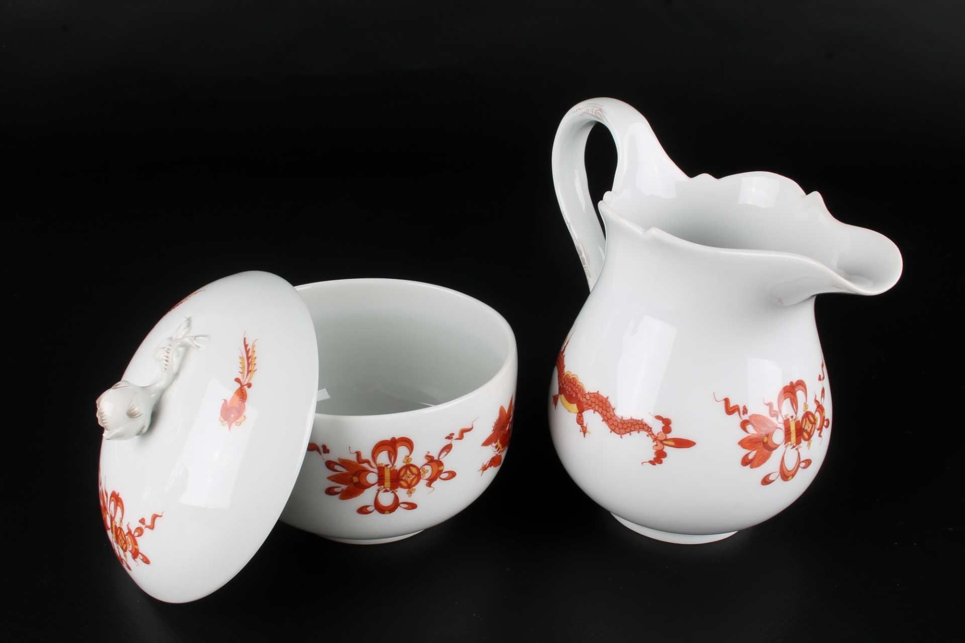 Meissen Roter Hofdrache Kaffeeservice für 8 Personen, coffee set for 8 pers., - Image 8 of 11