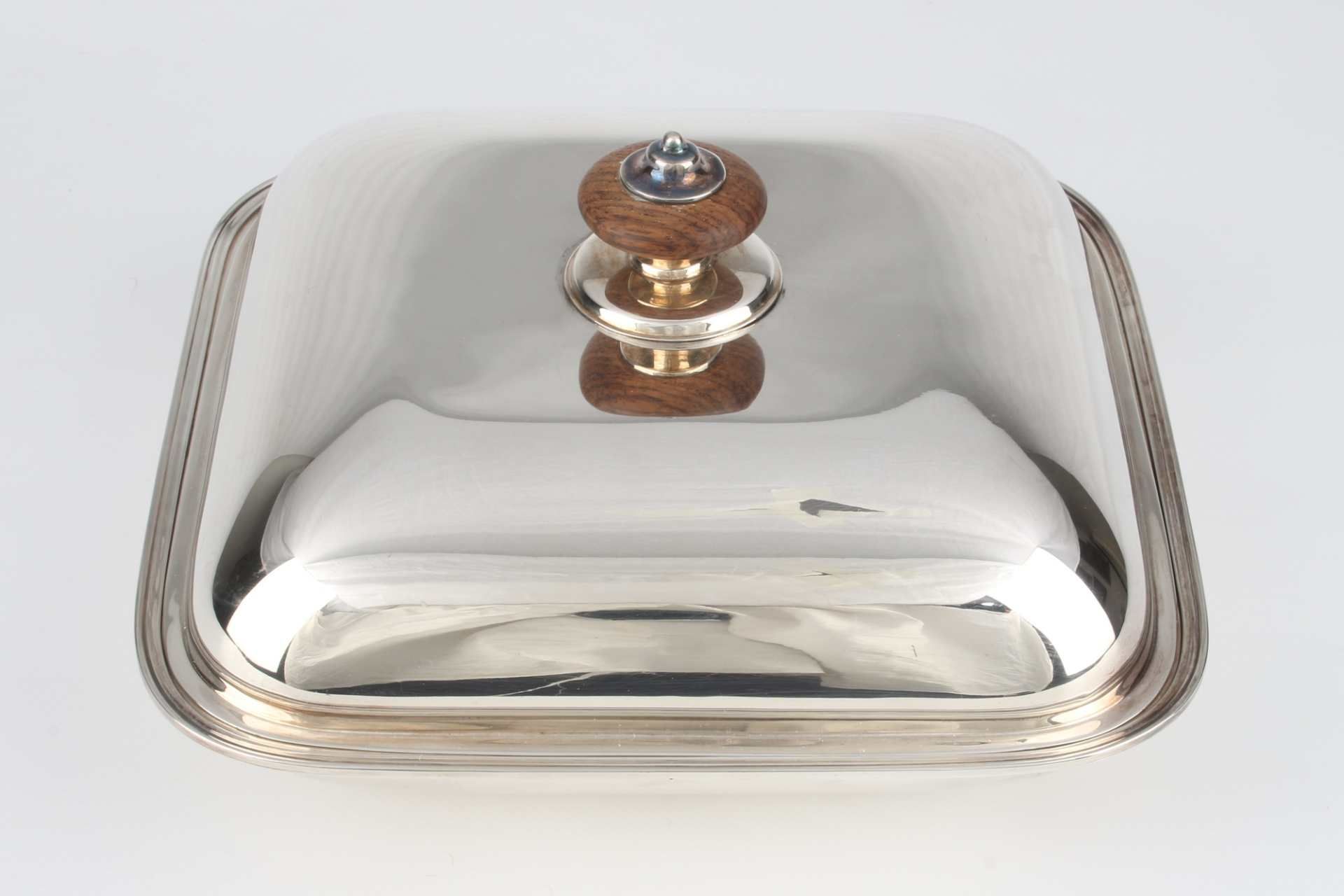 Große 925 Silber Deckeschale, Orfevrerie Wiskemann, sterling bowl and cover, - Bild 3 aus 5