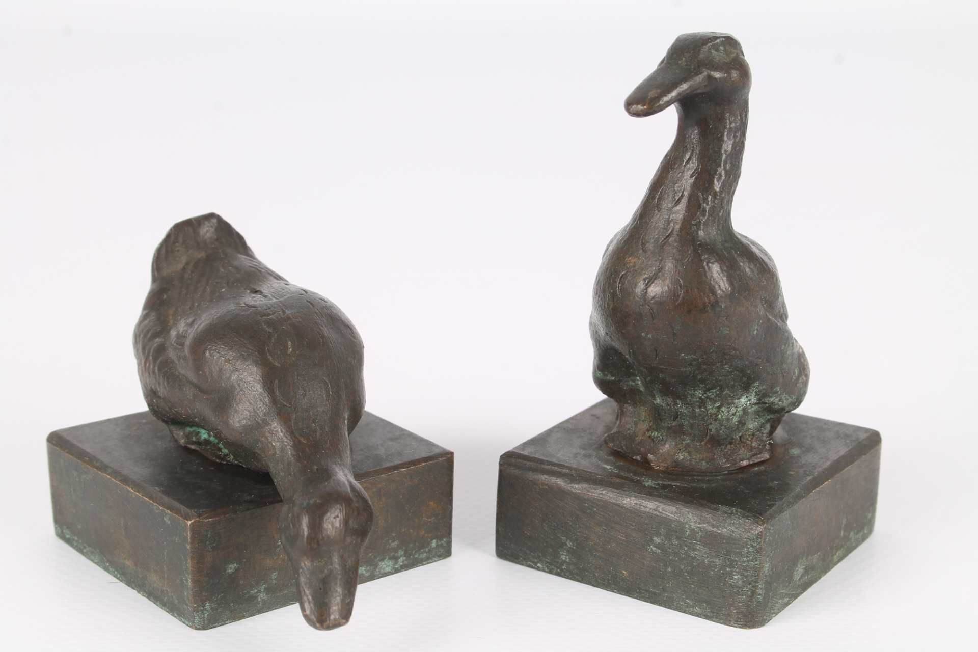 Bronzen - Entenpaar, pair of ducks, - Image 2 of 4