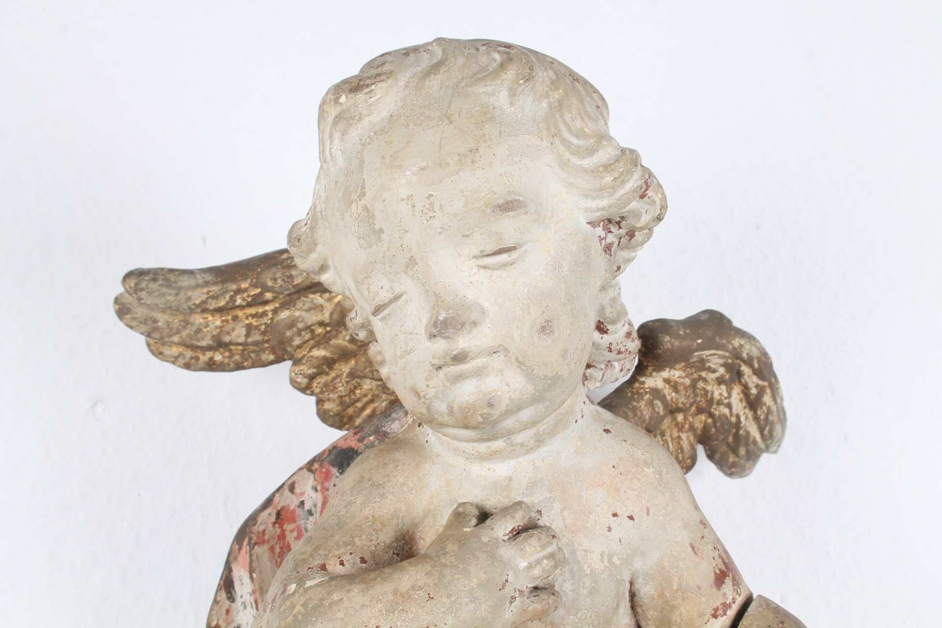 Großer Barock Putto Engel 18. Jahrhundert, baroque cherub 18th century, - Image 5 of 7