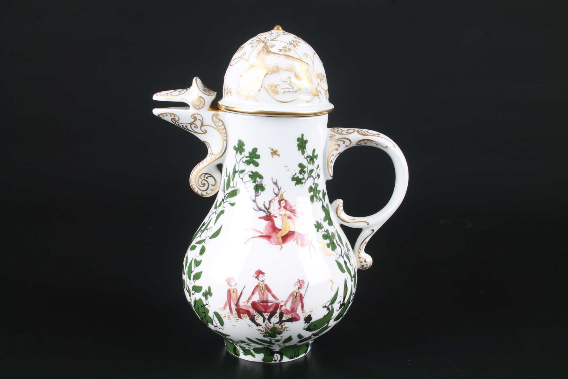 Meissen Kaffeeservice Jägerlatein, coffee set, - Image 2 of 11