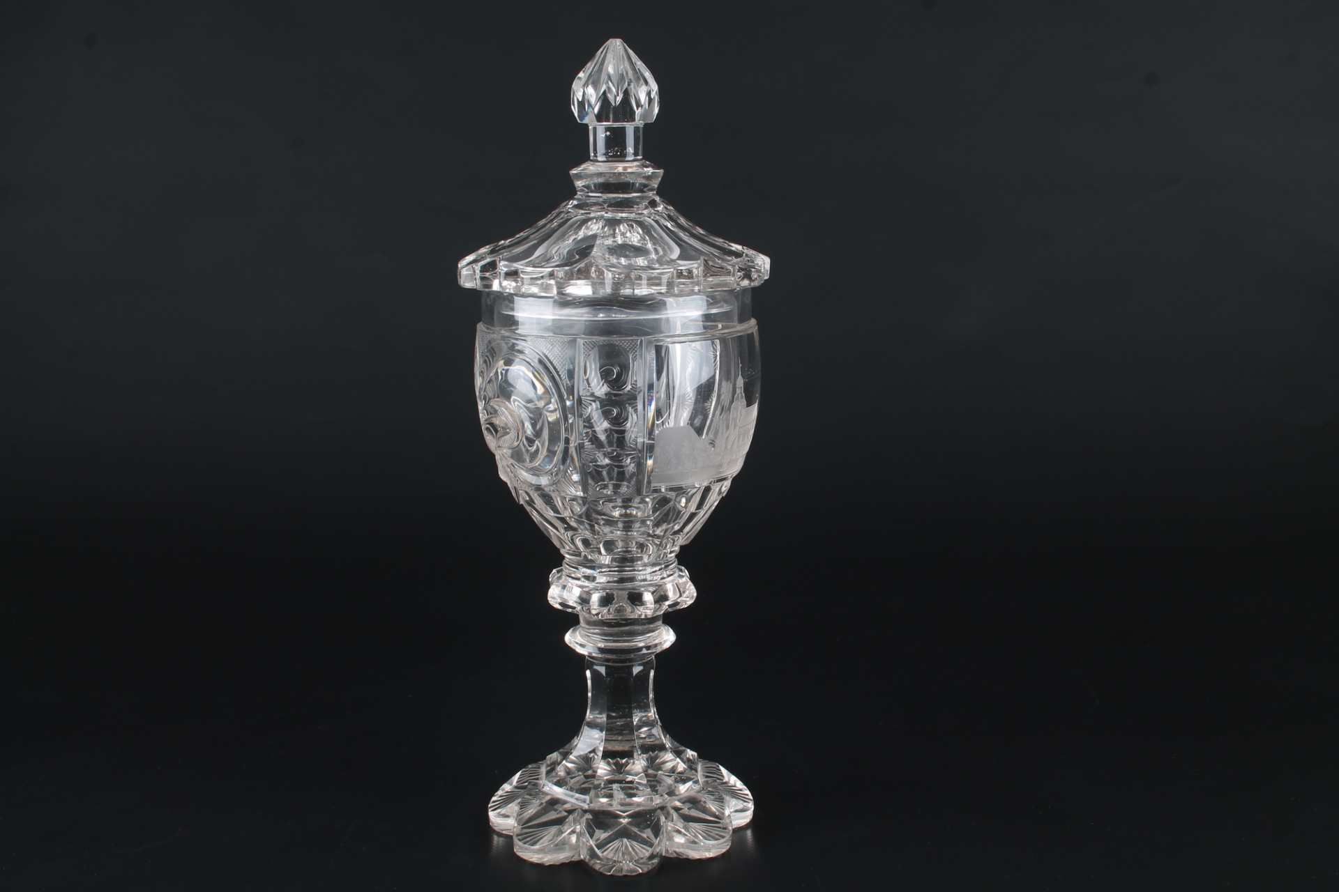 Biedermeier Pokal, gobelt,Biedermeier Pokal, gobelt, - Image 3 of 9