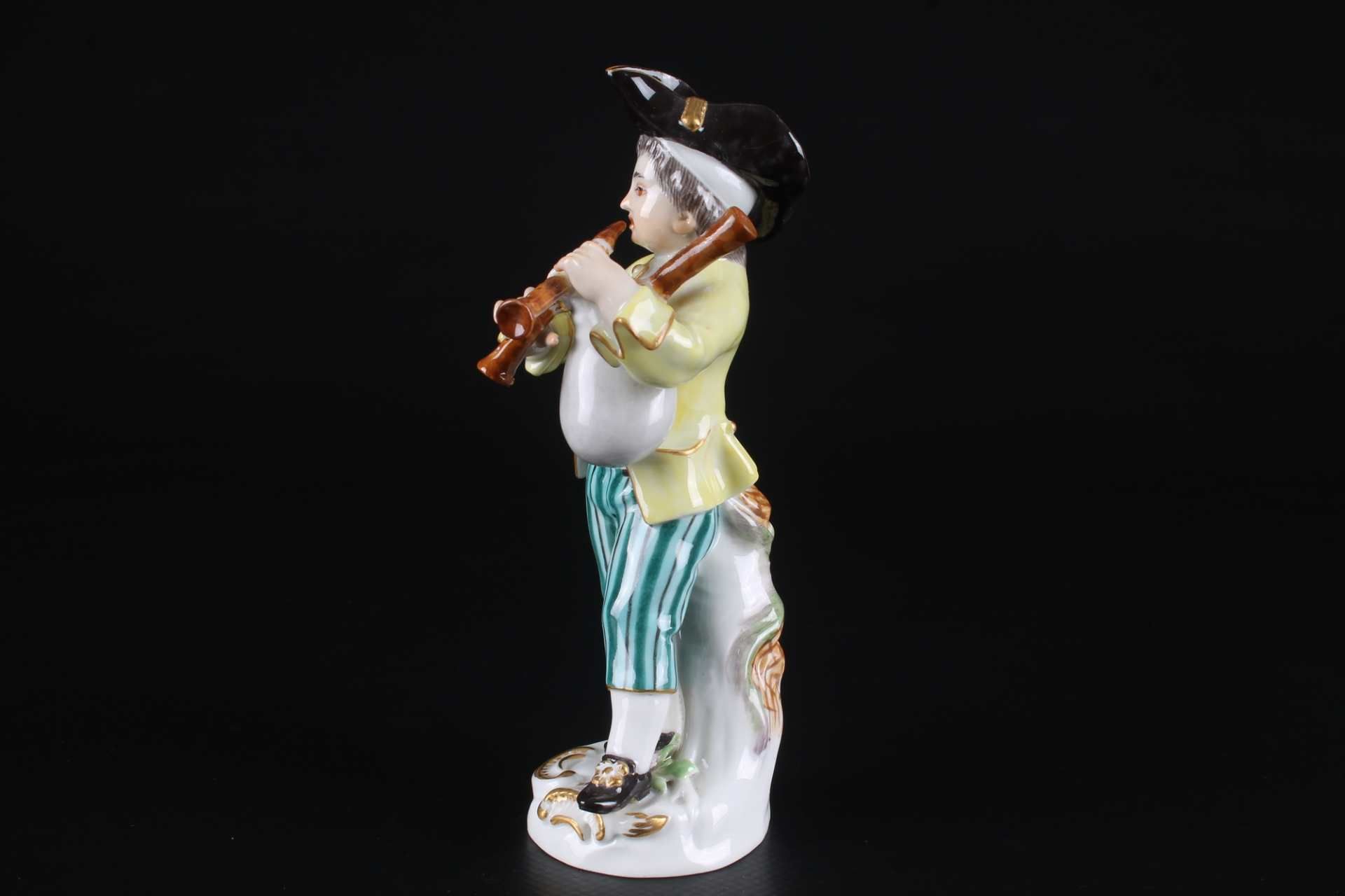 Meissen Gärtnerkind mit Dudelsack, gardeners child with bagpipe, - Image 2 of 6