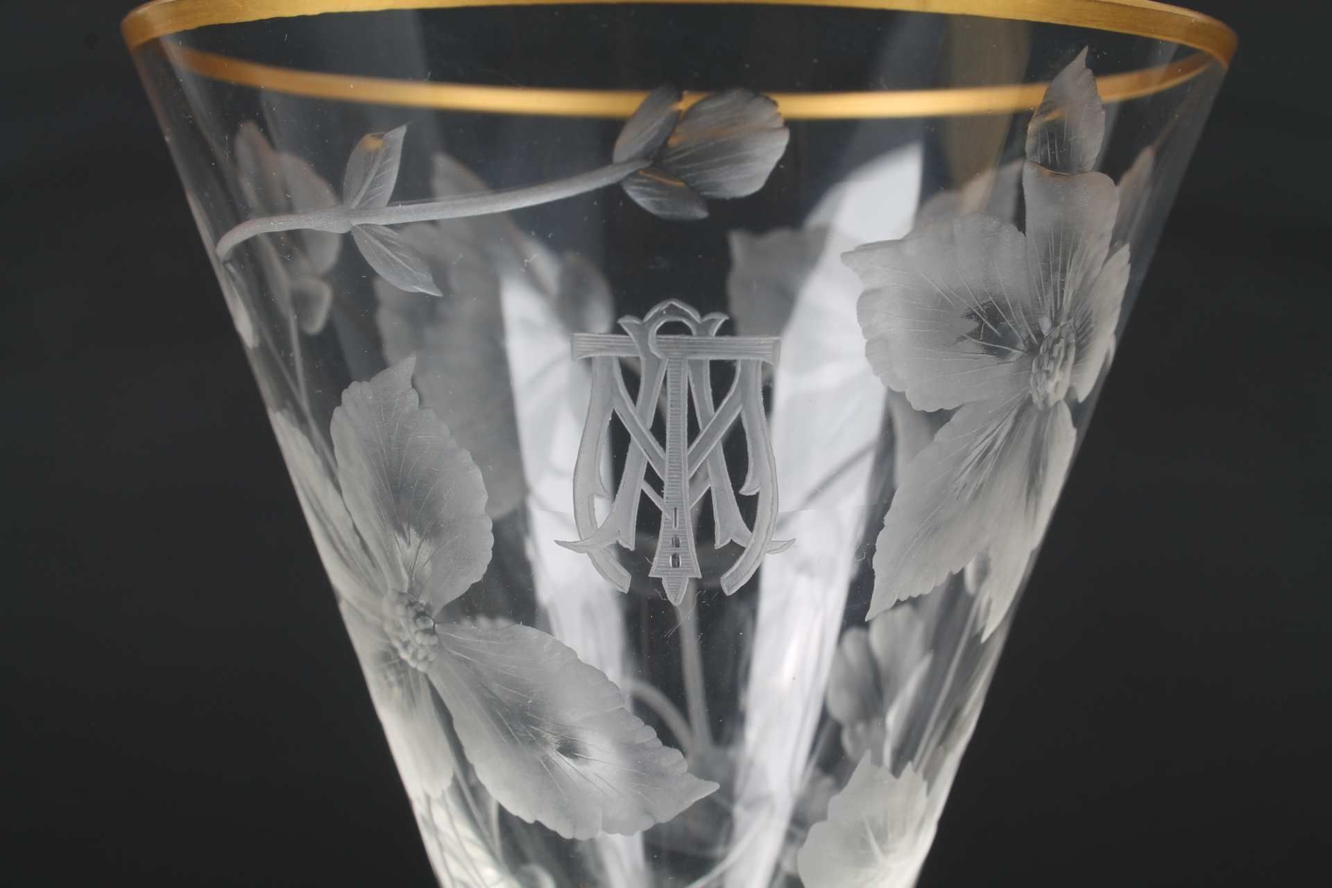 Ludwig Moser Karlsbad Kelchglas, glass goblet, - Image 3 of 4