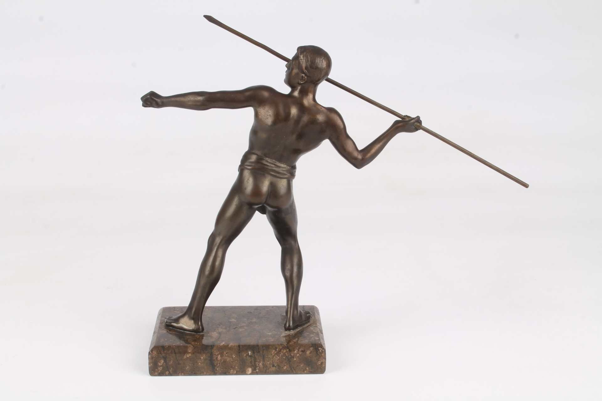 Bronze Speerwerfer, bronze javelin hurler, - Image 4 of 6