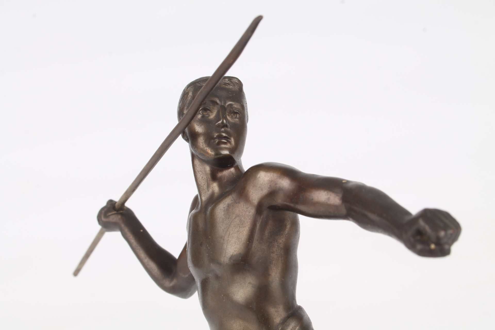 Bronze Speerwerfer, bronze javelin hurler, - Image 6 of 6
