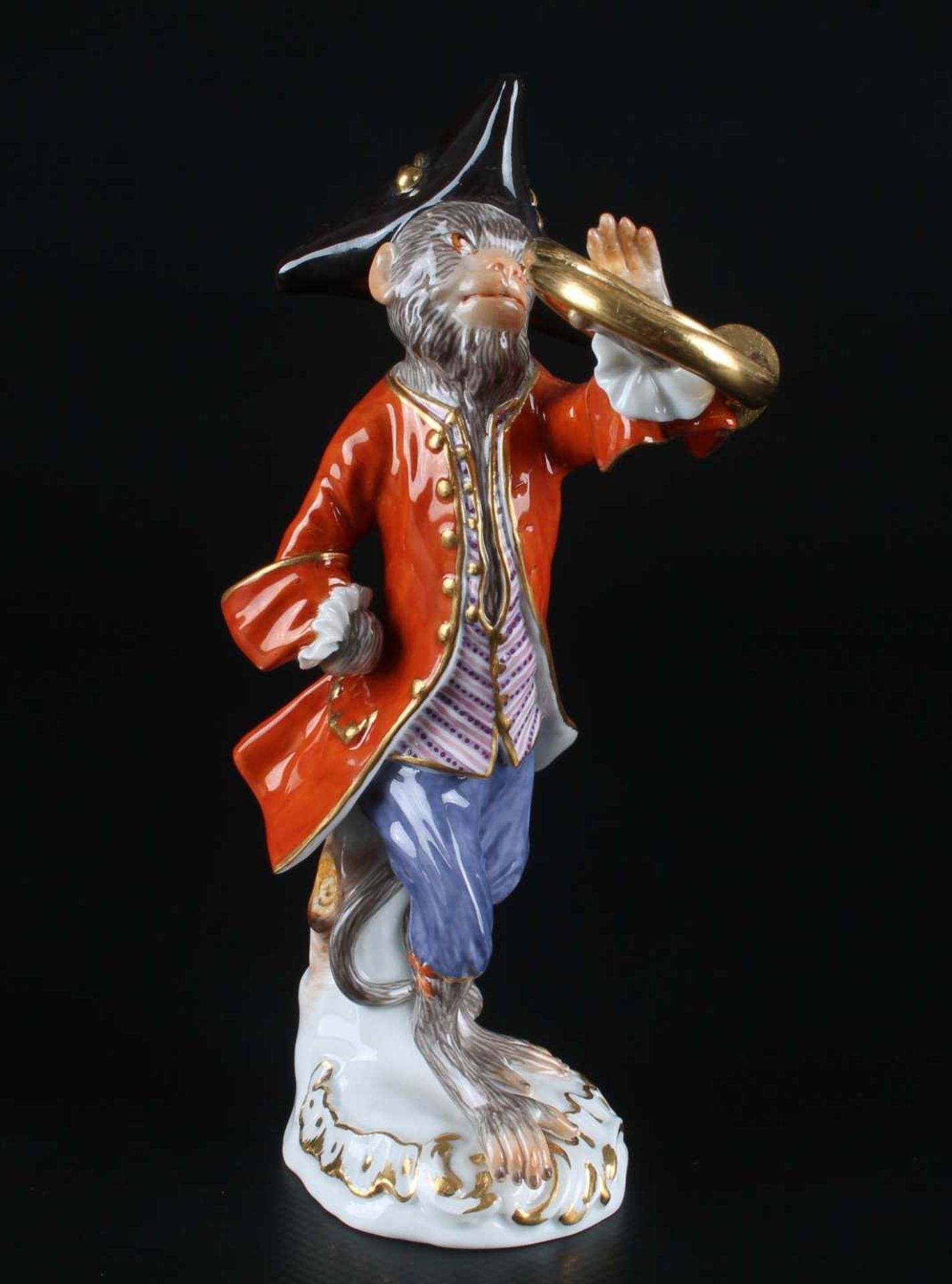 Meissen Waldhornbläser aus der Affenkapelle, bugler monkey chapel,