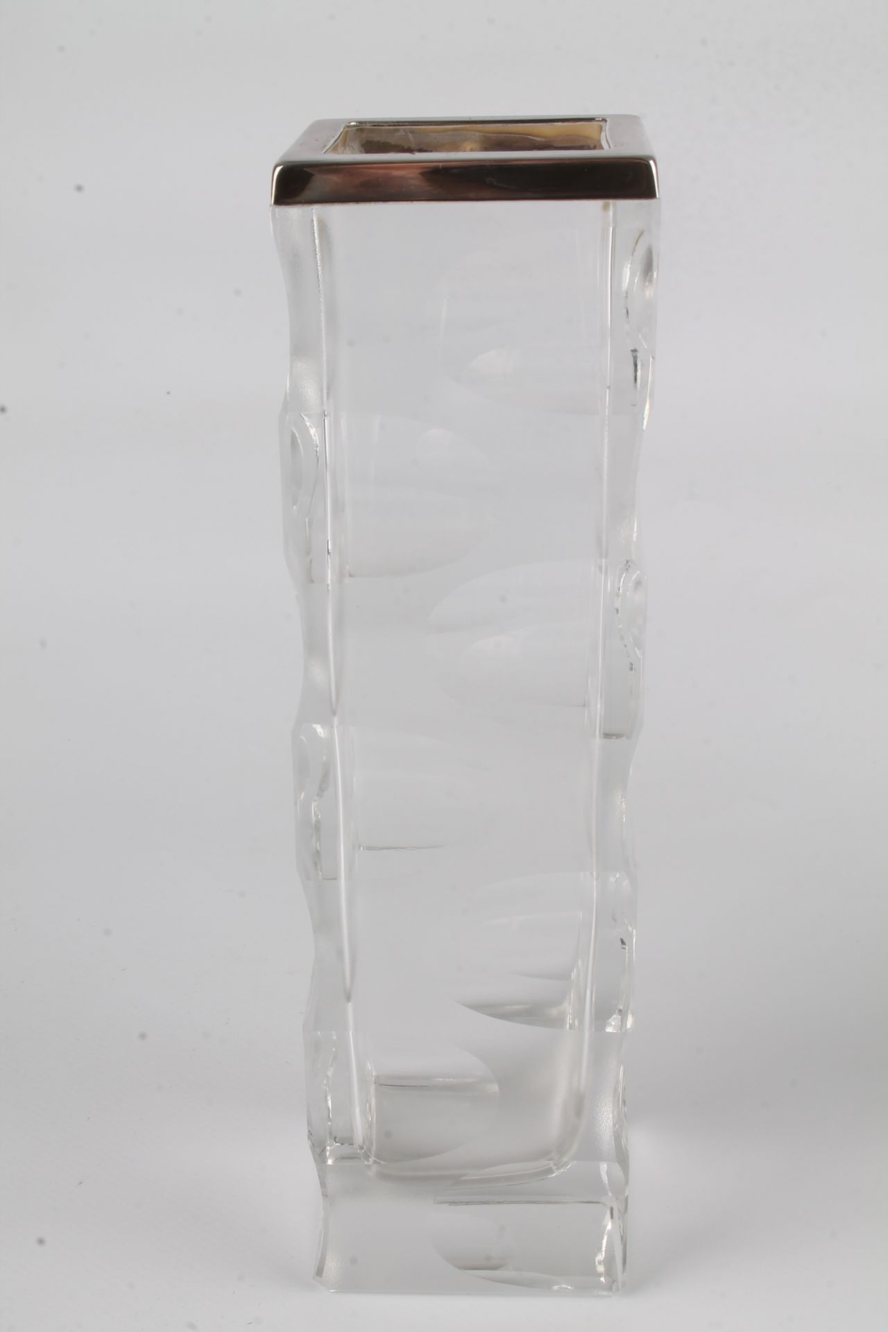 3 Kristallvasen mit Silbermontierung, 3 crystal vases with silver mounting, - Image 3 of 8