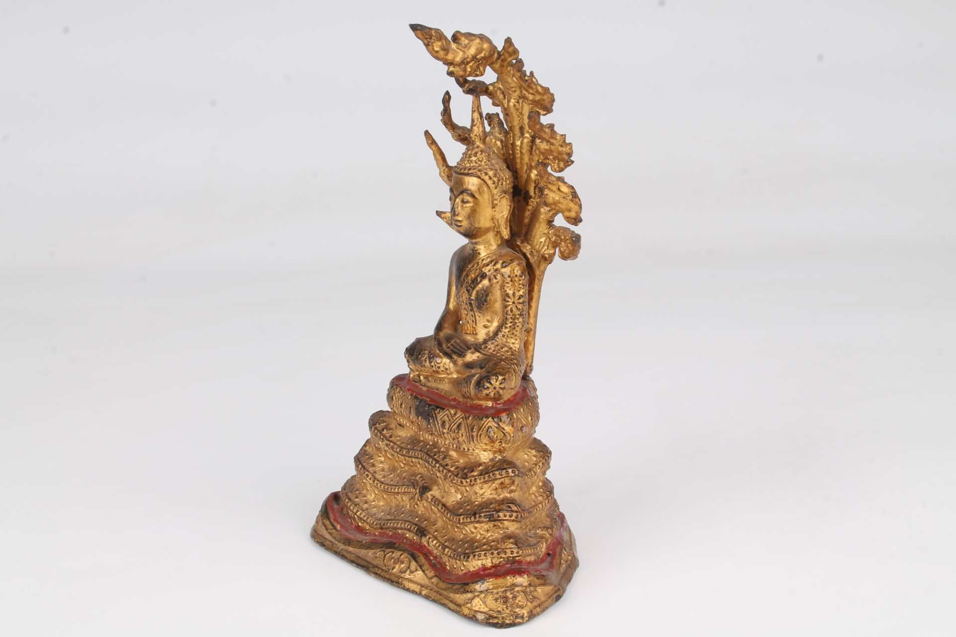 Bronze Buddha im Lotossitz, bronze sitting buddha sculpture, - Bild 3 aus 6