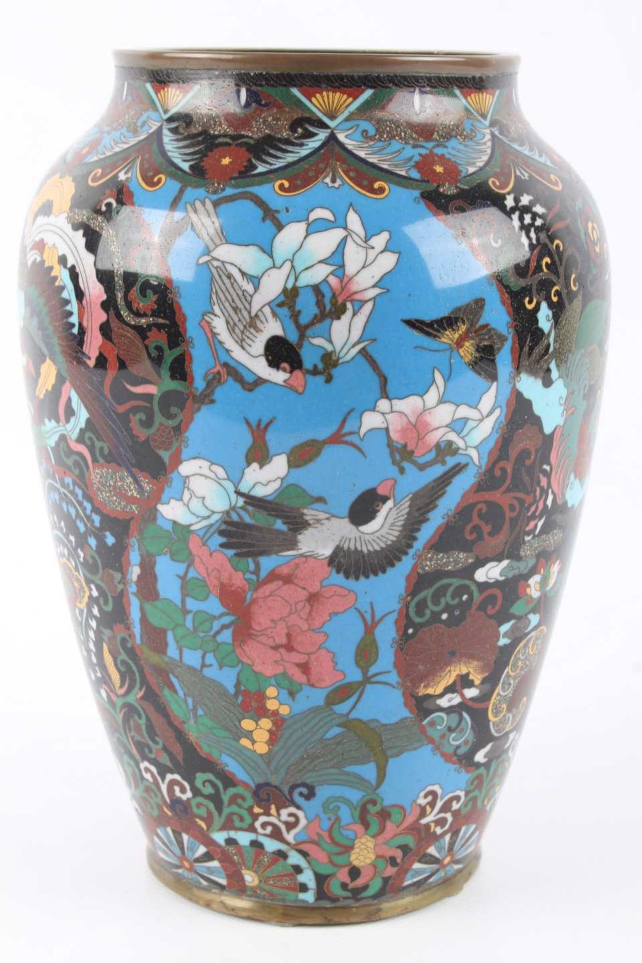 Cloisonne Vase, China 19. Jahrhundert, vase 19th century, - Bild 3 aus 3