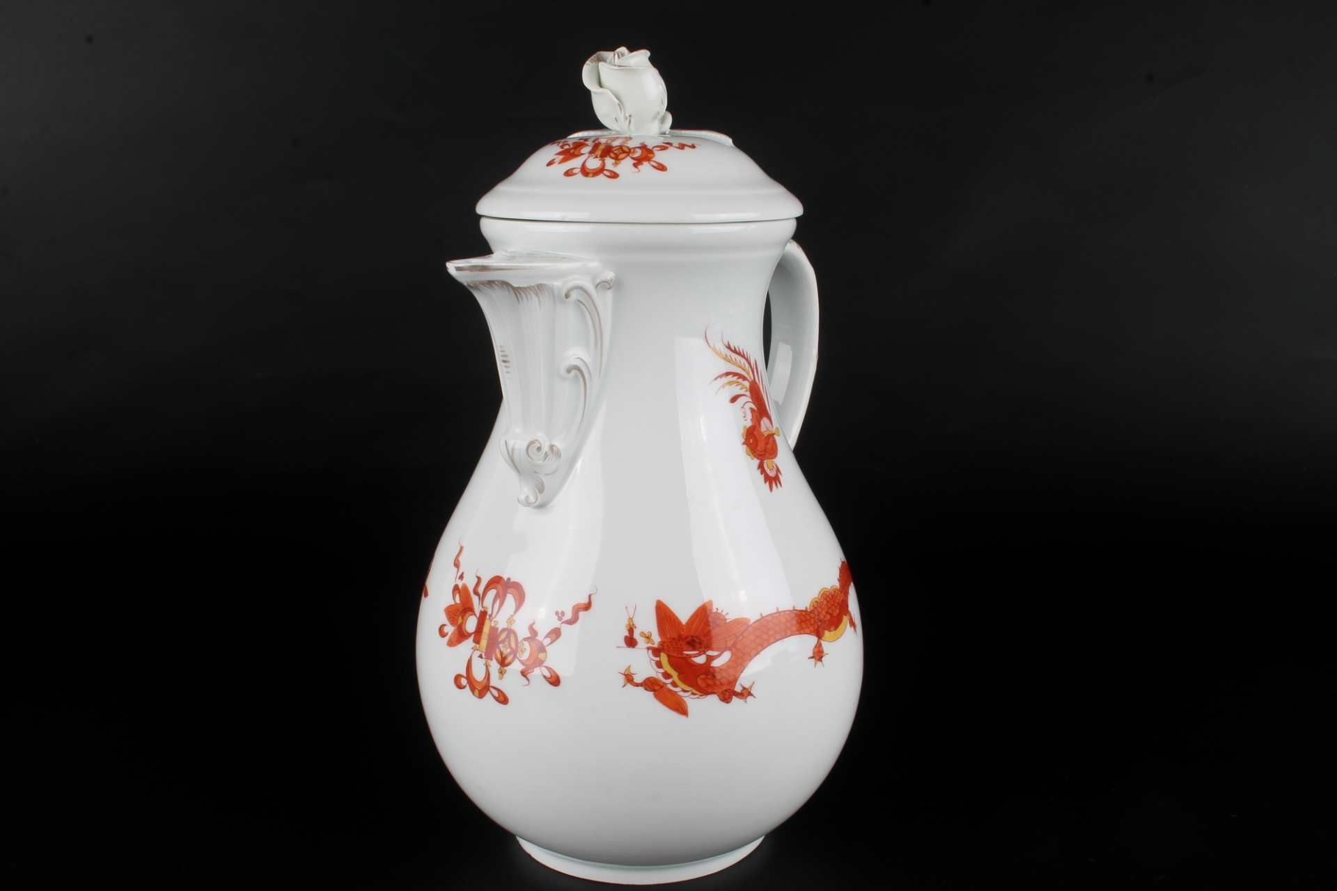 Meissen Roter Hofdrache Kaffeeservice für 8 Personen, coffee set for 8 pers., - Image 6 of 11