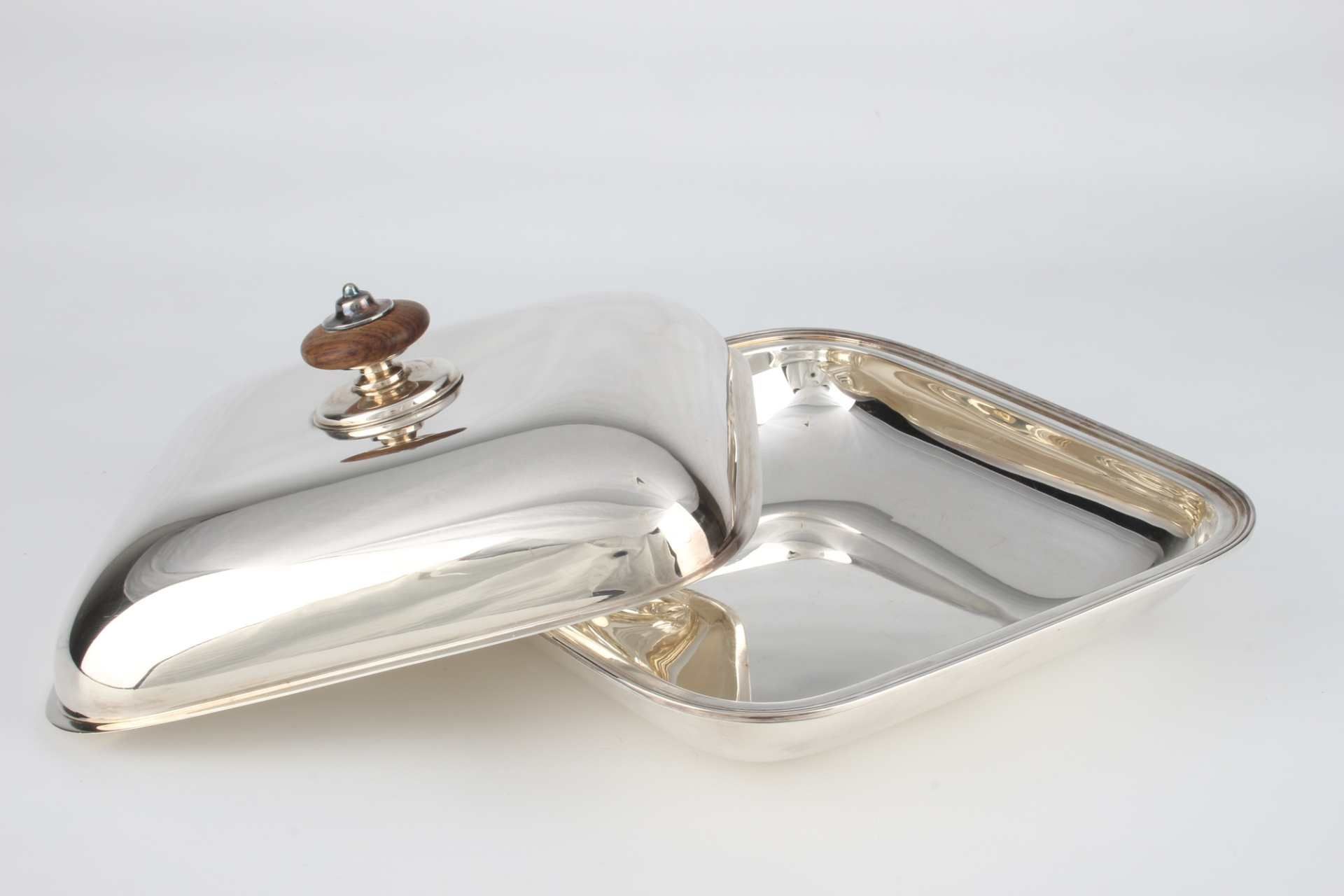 Große 925 Silber Deckeschale, Orfevrerie Wiskemann, sterling bowl and cover, - Bild 4 aus 5