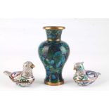 Cloisonne Konvolut, lot of cloisonne,