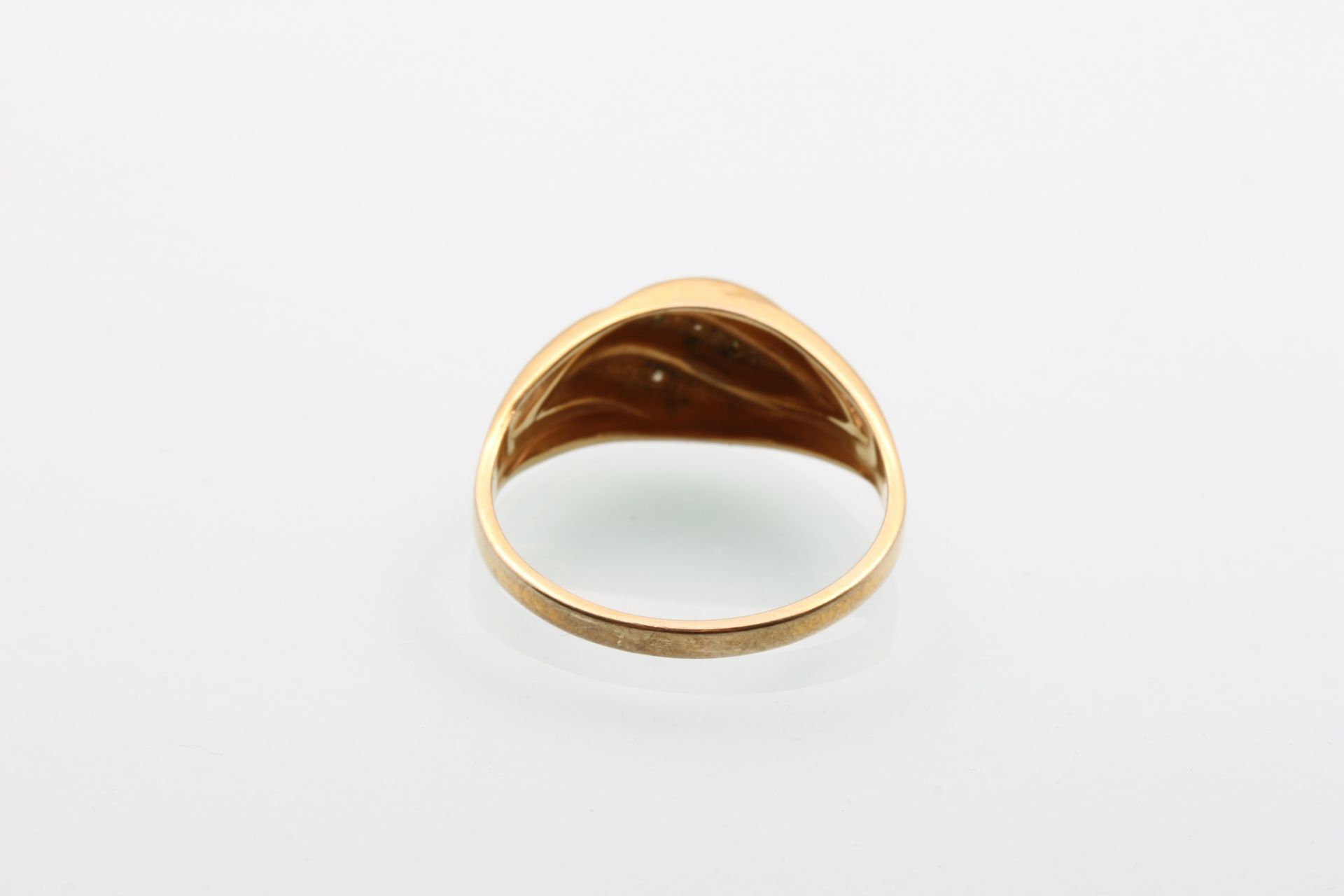 333 Goldring mit Diamanten, 333 gold ring with diamonds, - Image 5 of 6