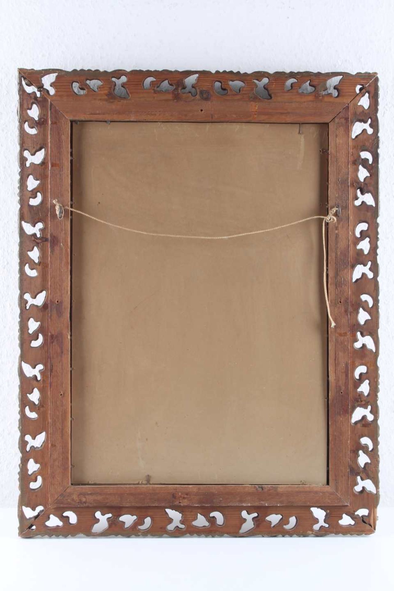 Florentiner Bilderrahmen, florentine wooden frame with mirror, - Image 3 of 3