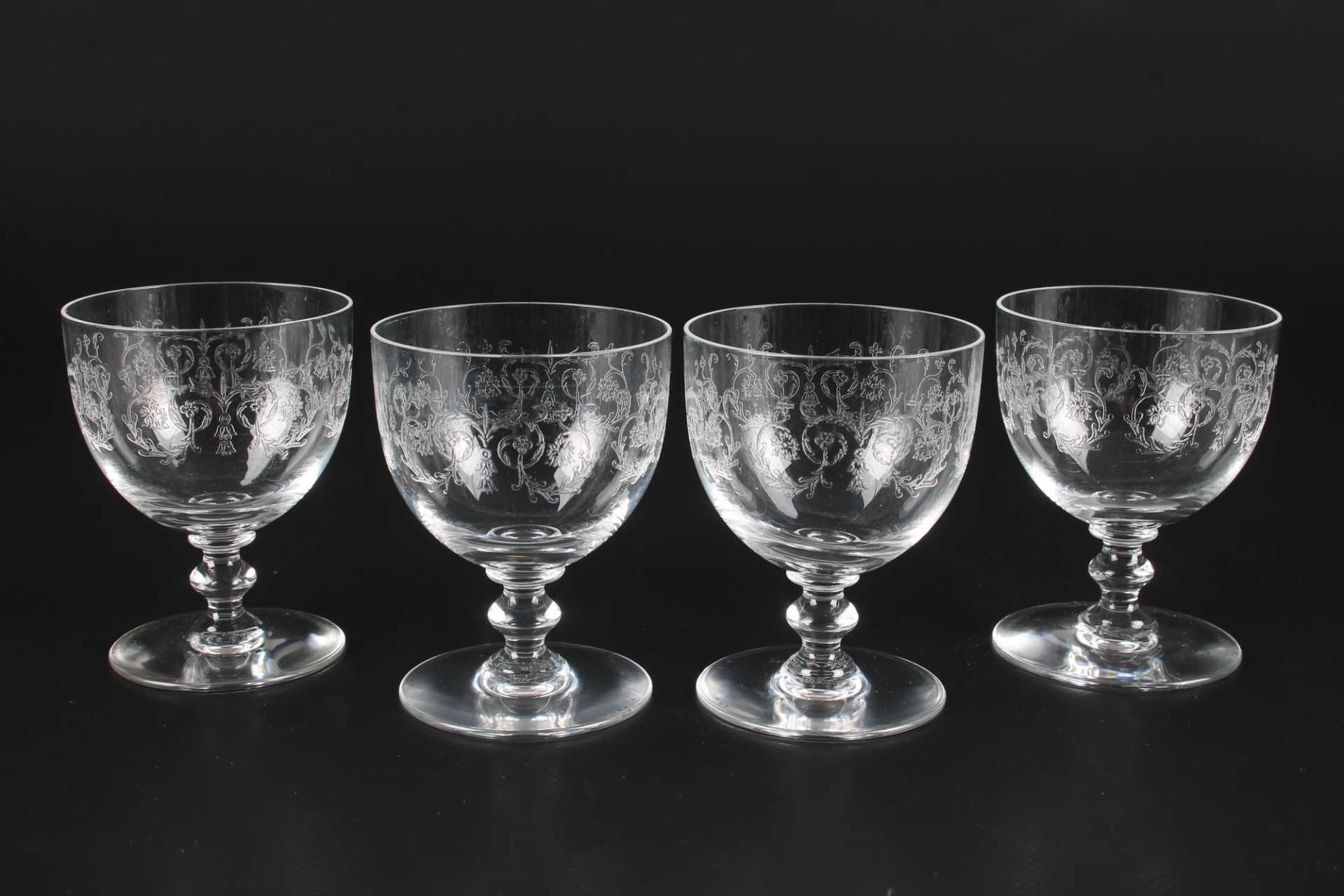 4 Gläser Baccarat Frankreich, 4 glasses,