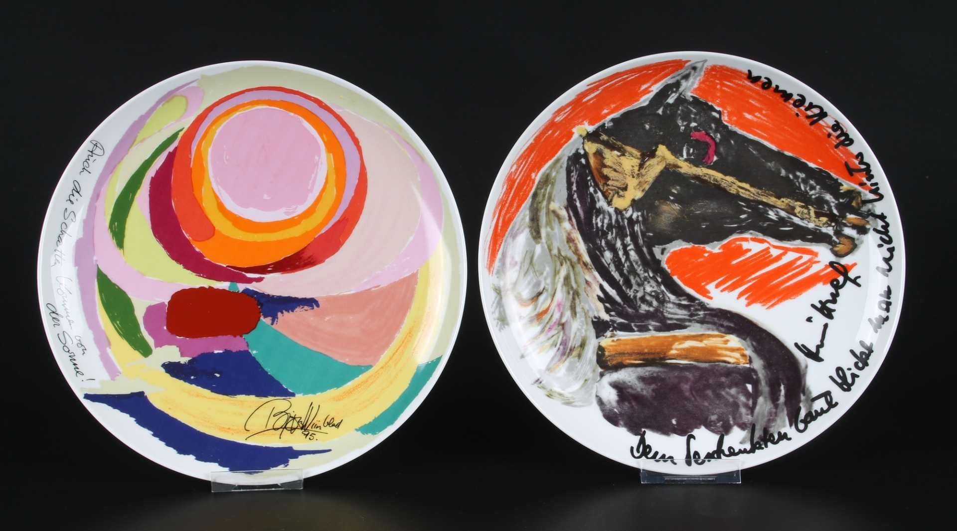 7 Künstlerteller, Rosenthal, artist plates,7 Künstlerteller, - Bild 4 aus 5