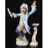 Meissen Kapellmeister mit Notenpult aus der Affenkapelle, chapelmaster with note desk monkey chapel,